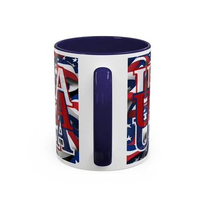 USA RDfont Center Patriot Accent Mug by cypherpunkgear