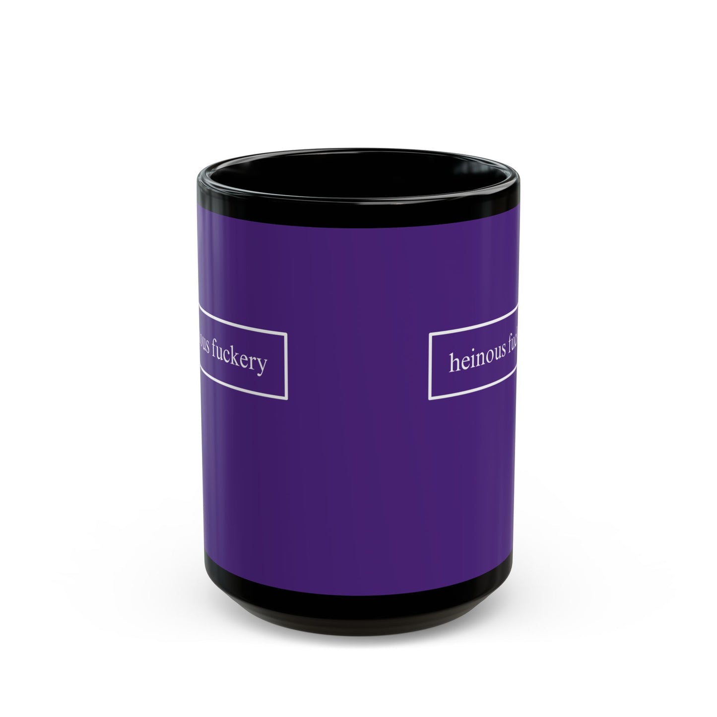 Heinous Fuckery Dark Purple Mug by cypherpunkgear.com