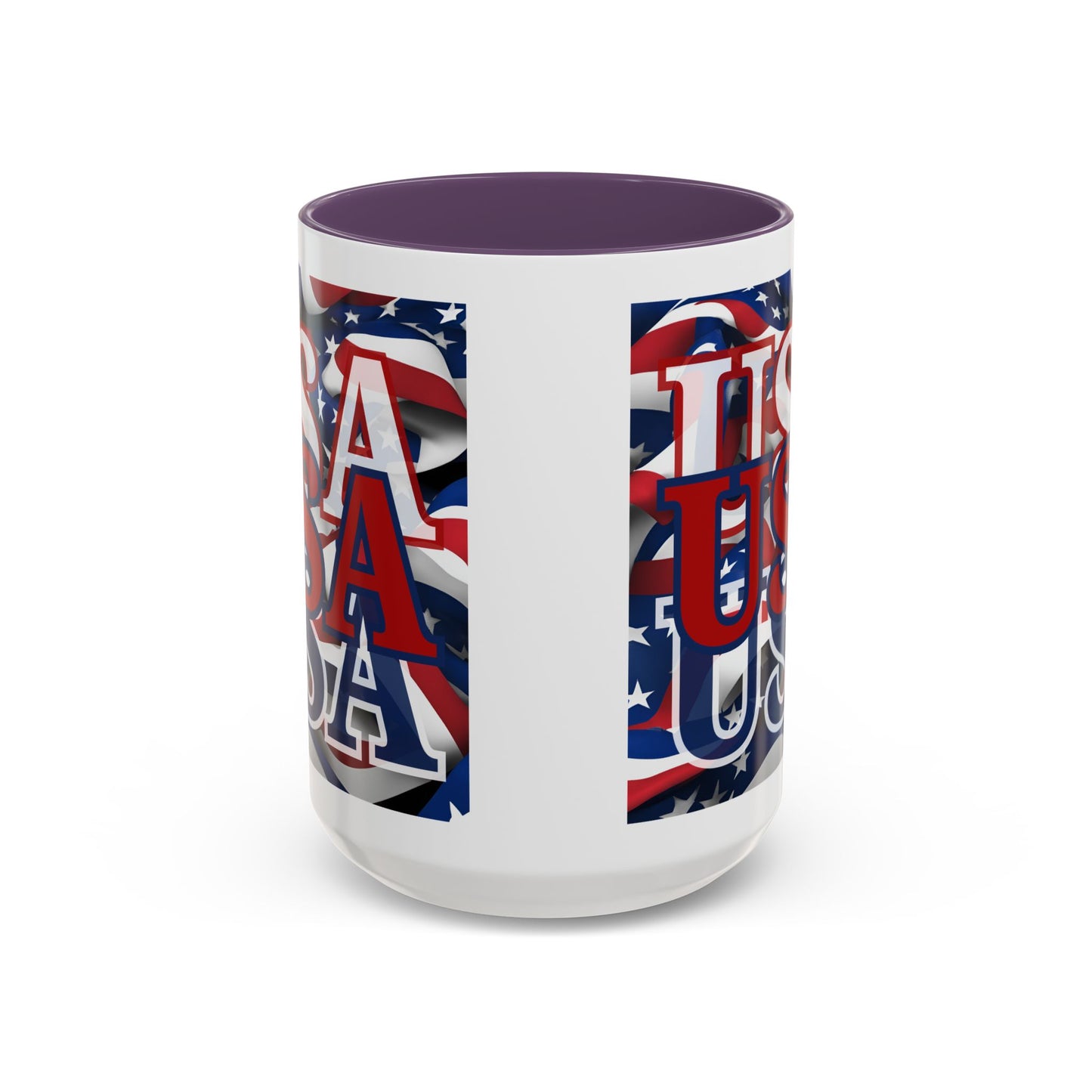 USA Red font Center Patriot Accent Mug by cypherpunkgear.com