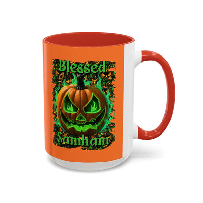 Blessed Samhain Green Jack Accent Mug by cypherpunkgear