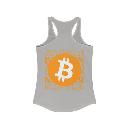 2-sided Bitcoin (BTC) Freedom Women's Racerback Tank Top by cypherpunkgear