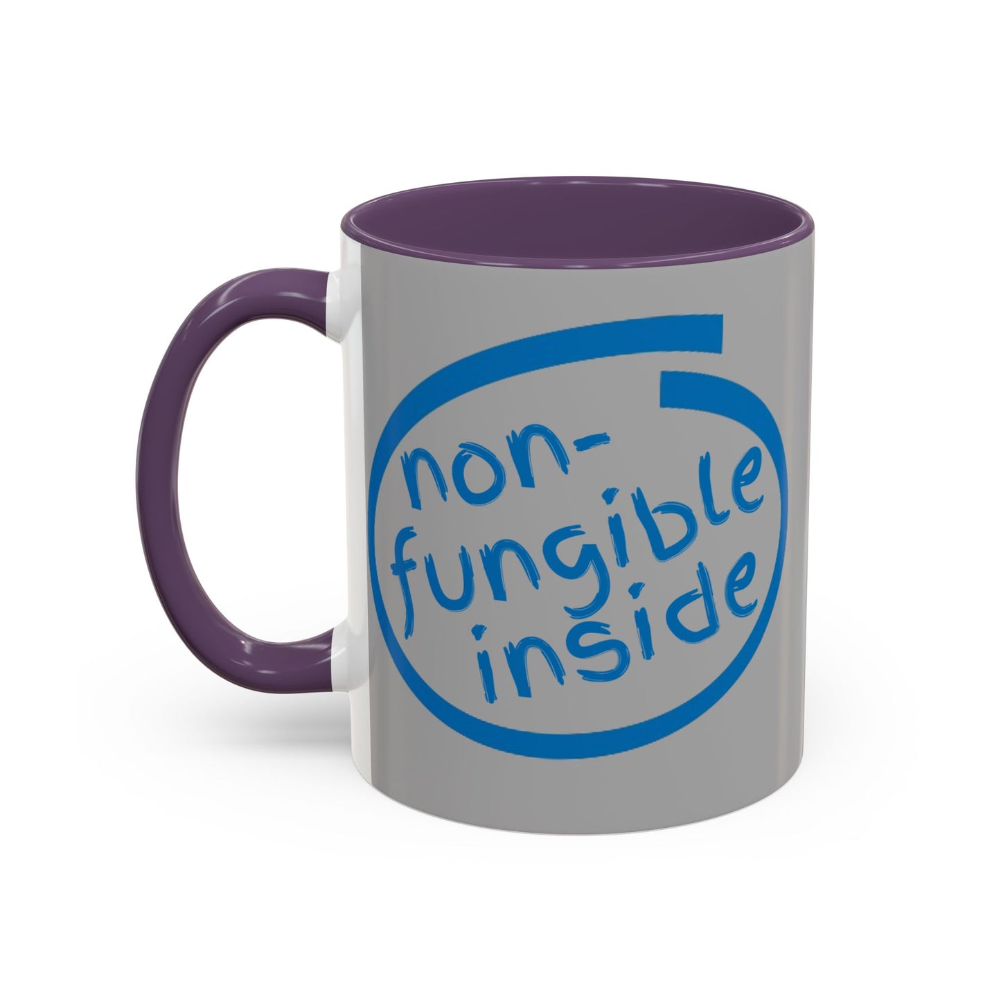 Non-Fungible Inside Grey Accent Mug by cypherpunkgear.com