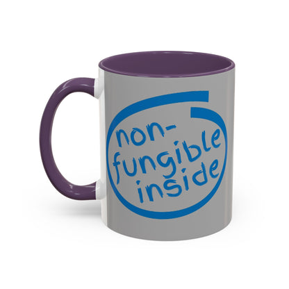 Non-Fungible Inside Grey Accent Mug by cypherpunkgear.com