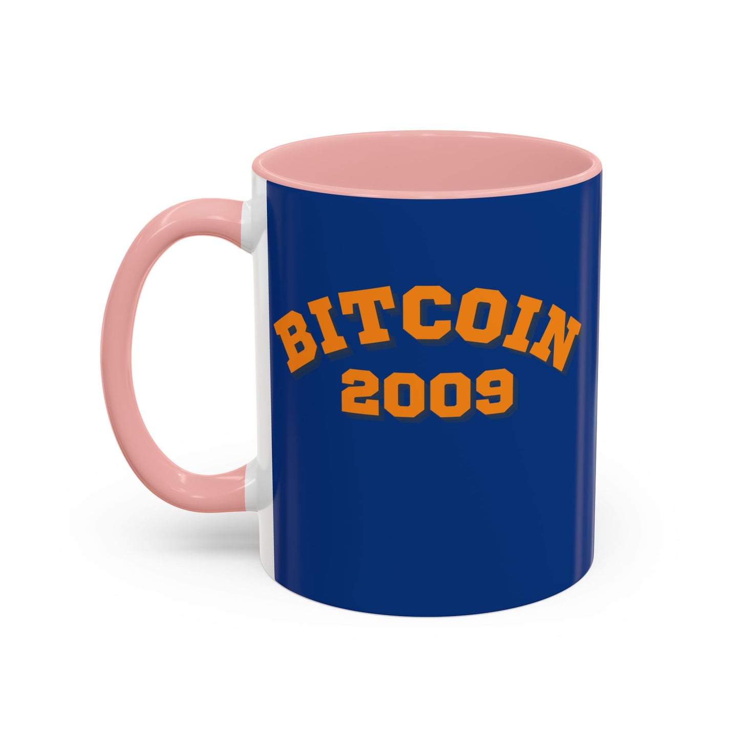Bitcoin 2009 Dark Blue Accent Mug by cypherpunkgear.com