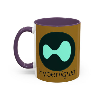 Hyperliquid Black font Brown Accent Mug by cypherpunkgear.com