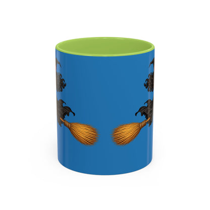 Velvet Vex Blue Accent Mug by CreepyCrafts.boo