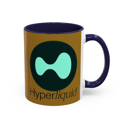 Hyperliquid Black font Brown Accent Mug by cypherpunkgear.com