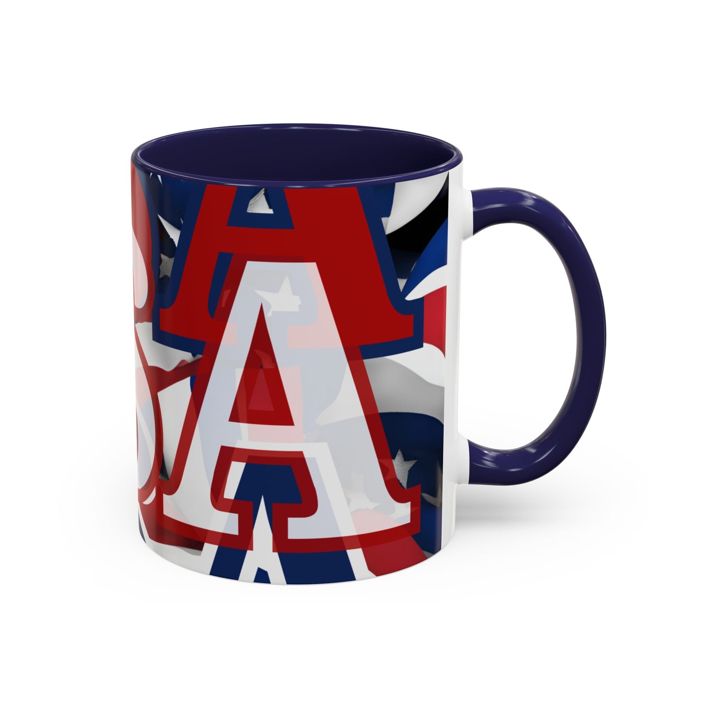 USA! USA! USA WHfont Patriot Accent Mug by cypherpunkgear