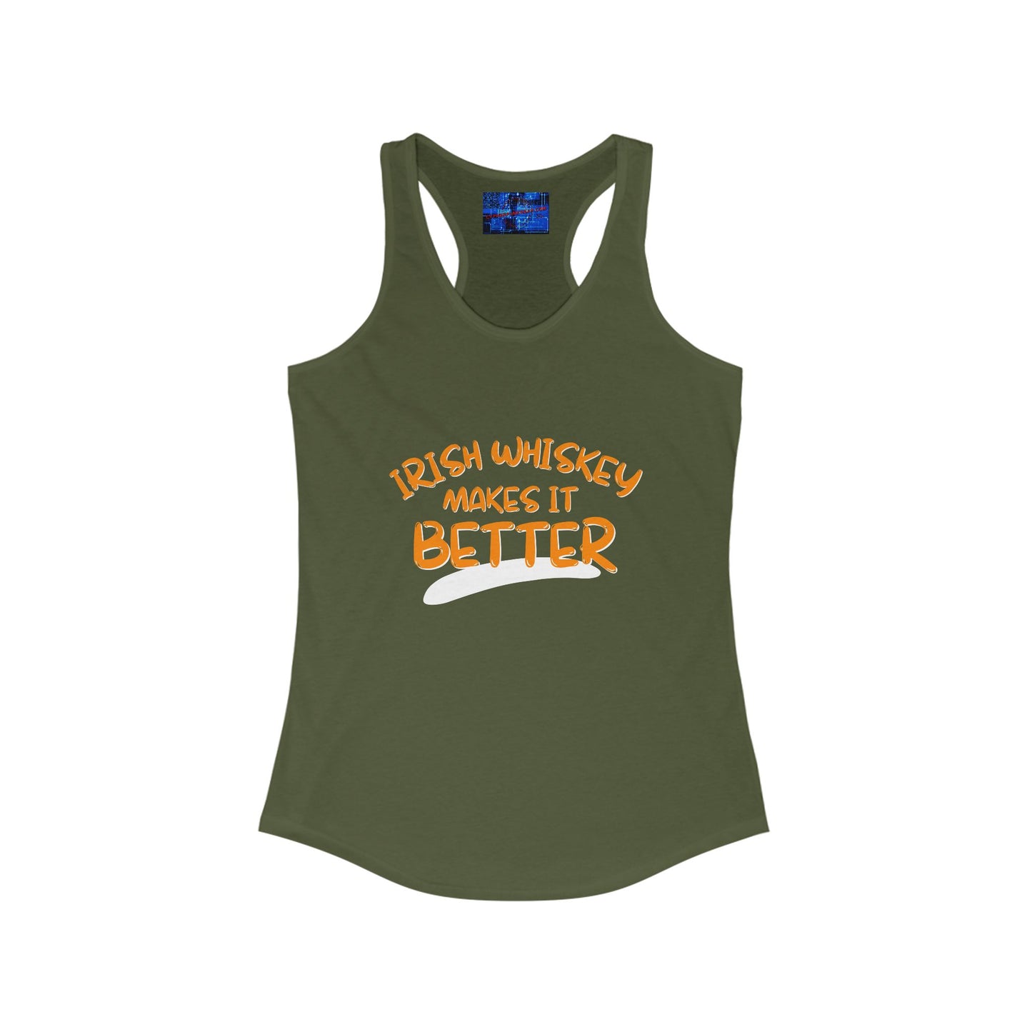 Irish Whiskey makes it better OGfont Women's Racerback Tank Top by cypherpunkgear.com