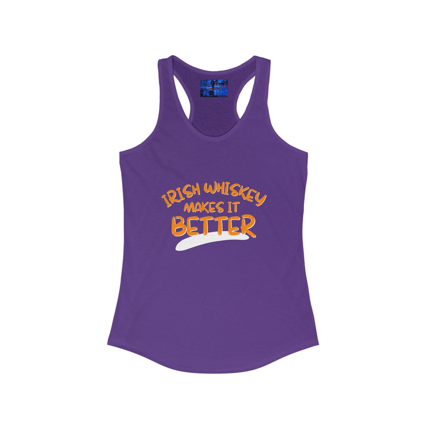 Irish Whiskey makes it better OGfont Women's Racerback Tank Top by cypherpunkgear.com