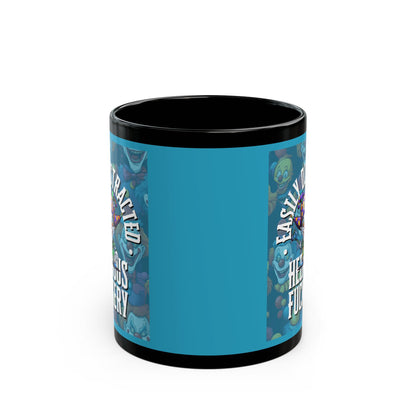 Easily Distracted by Heinous Fuckery Little Jinx Turquoise Mug by cypherpunkgear.com