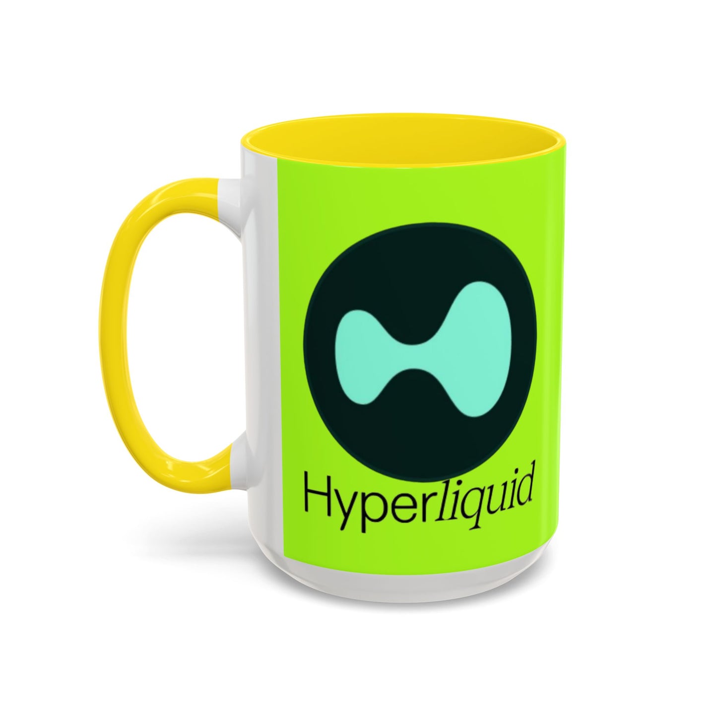 Hyperliquid Black font Green Accent Mug by cypherpunkgear.com