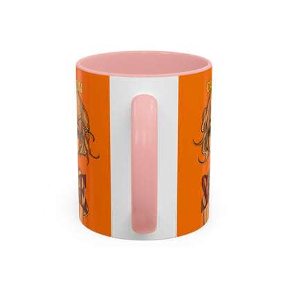 Caution, Savage Orange Accent Mug by cypherpunkgear.com