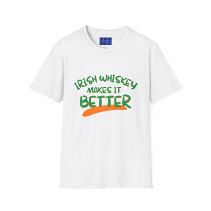 ¡El whisky irlandés lo mejora con cypherpunkgear! Camiseta unisex de estilo suave