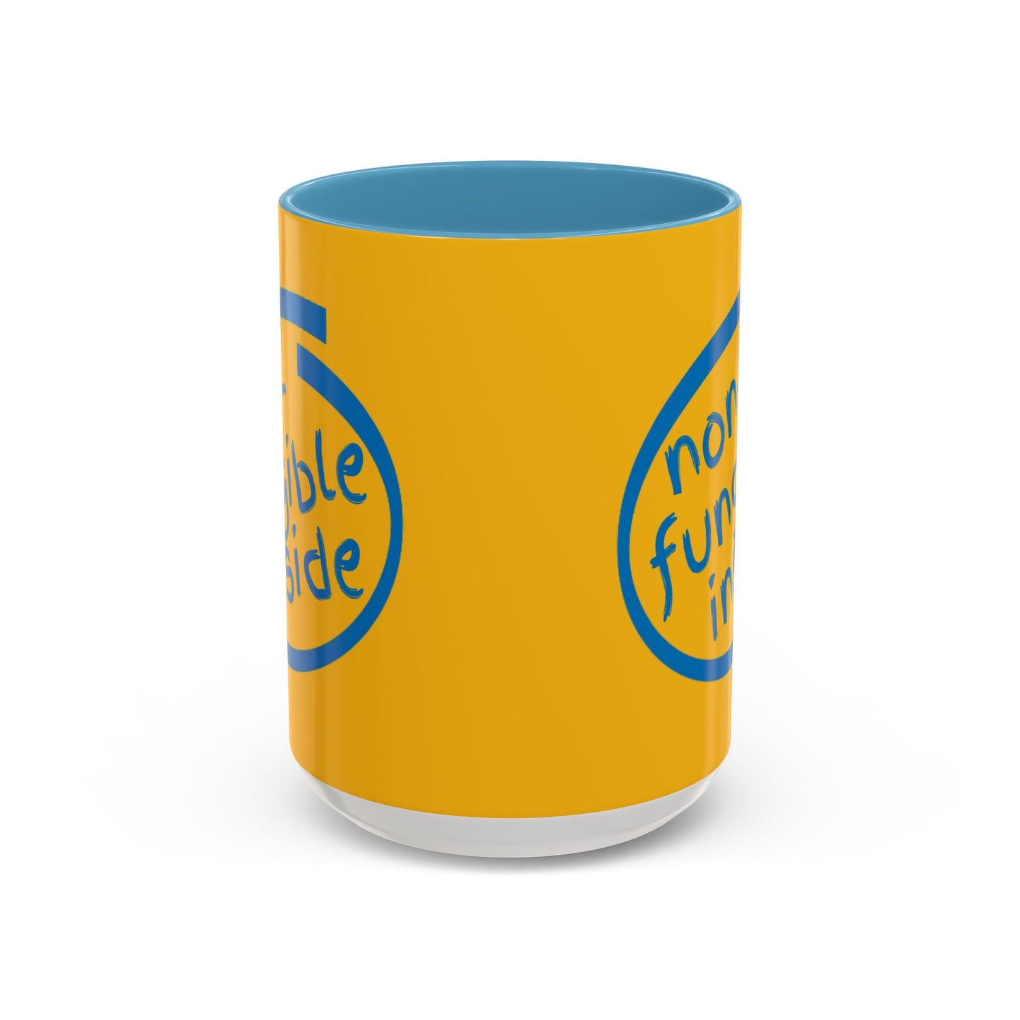 Non-Fungible Inside Yellow Accent Mug by cypherpunkgear.com