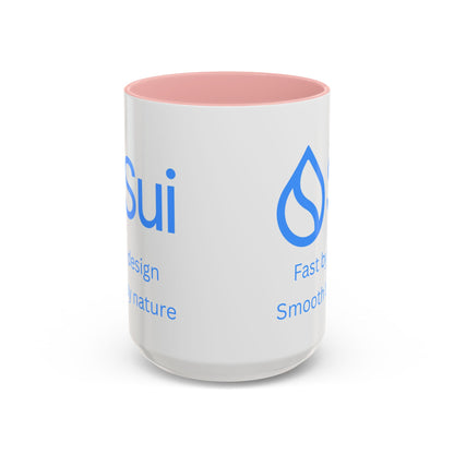 SUI White Accent Mug by cypherpunkgear.com