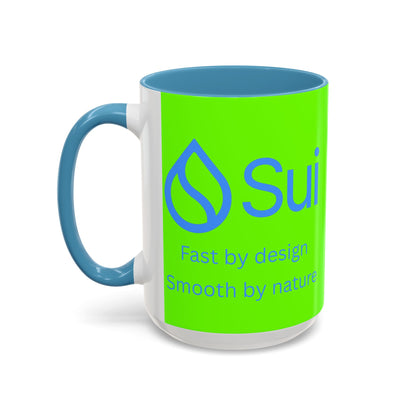 SUI Green Accent Mug by cypherpunkgear.com