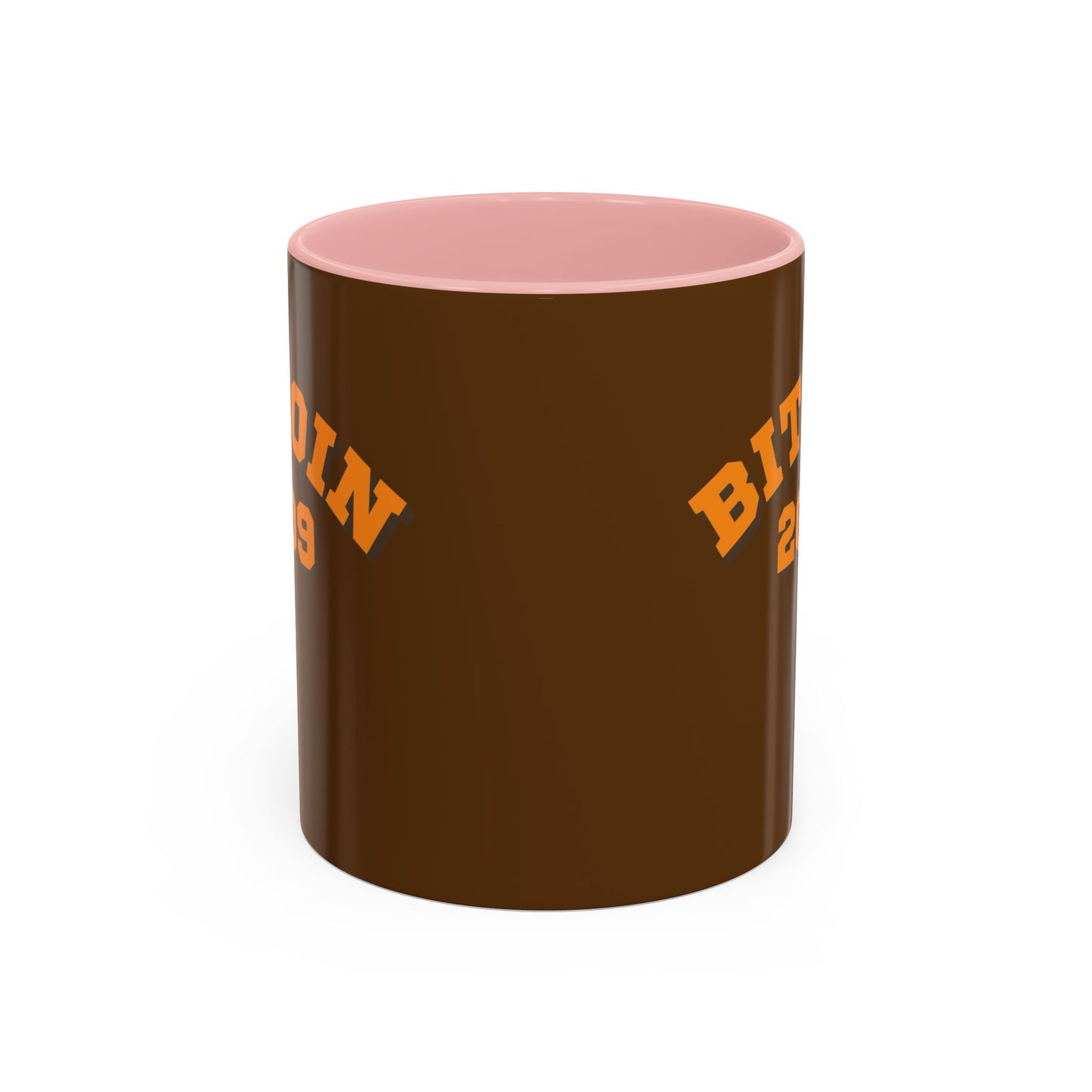 Bitcoin 2009 Brown Accent Mug by cypherpunkgear.com