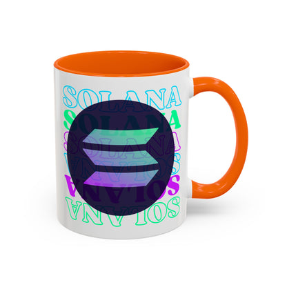 Solana, Solana, Solana (SOL) Accent Mug by cypherpunkgear.com