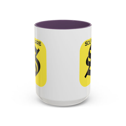 SolflareLogo White Accent Mug by cypherpunkgear.com