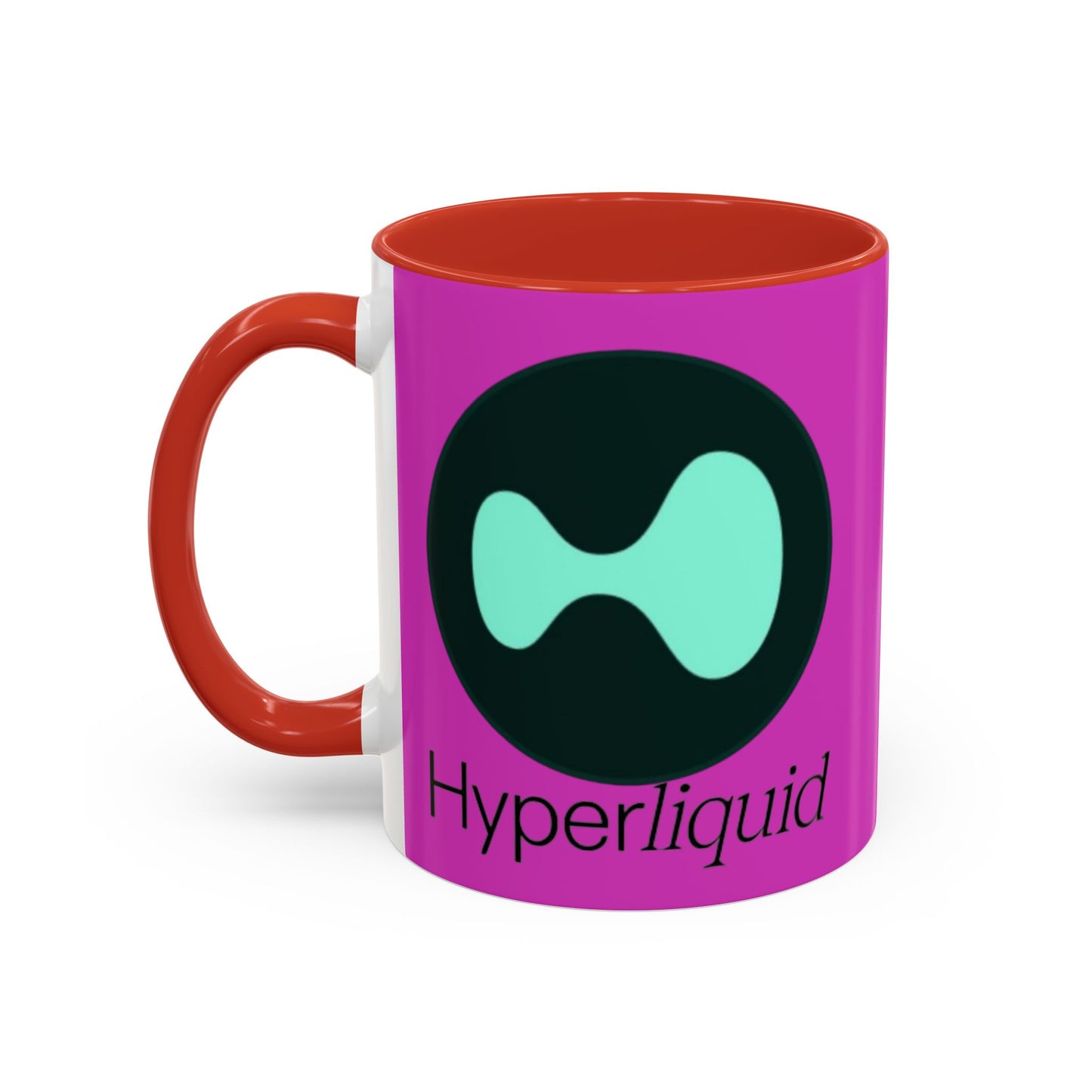Hyperliquid Black font Pink Accent Mug by cypherpunkgear.com