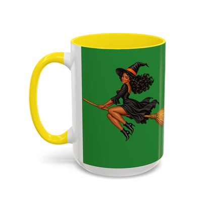 Velvet Vex Green Accent Mug by CreepyCrafts.boo