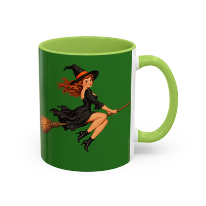Hazel Hex Green Accent Mug by CreepyCrafts.boo