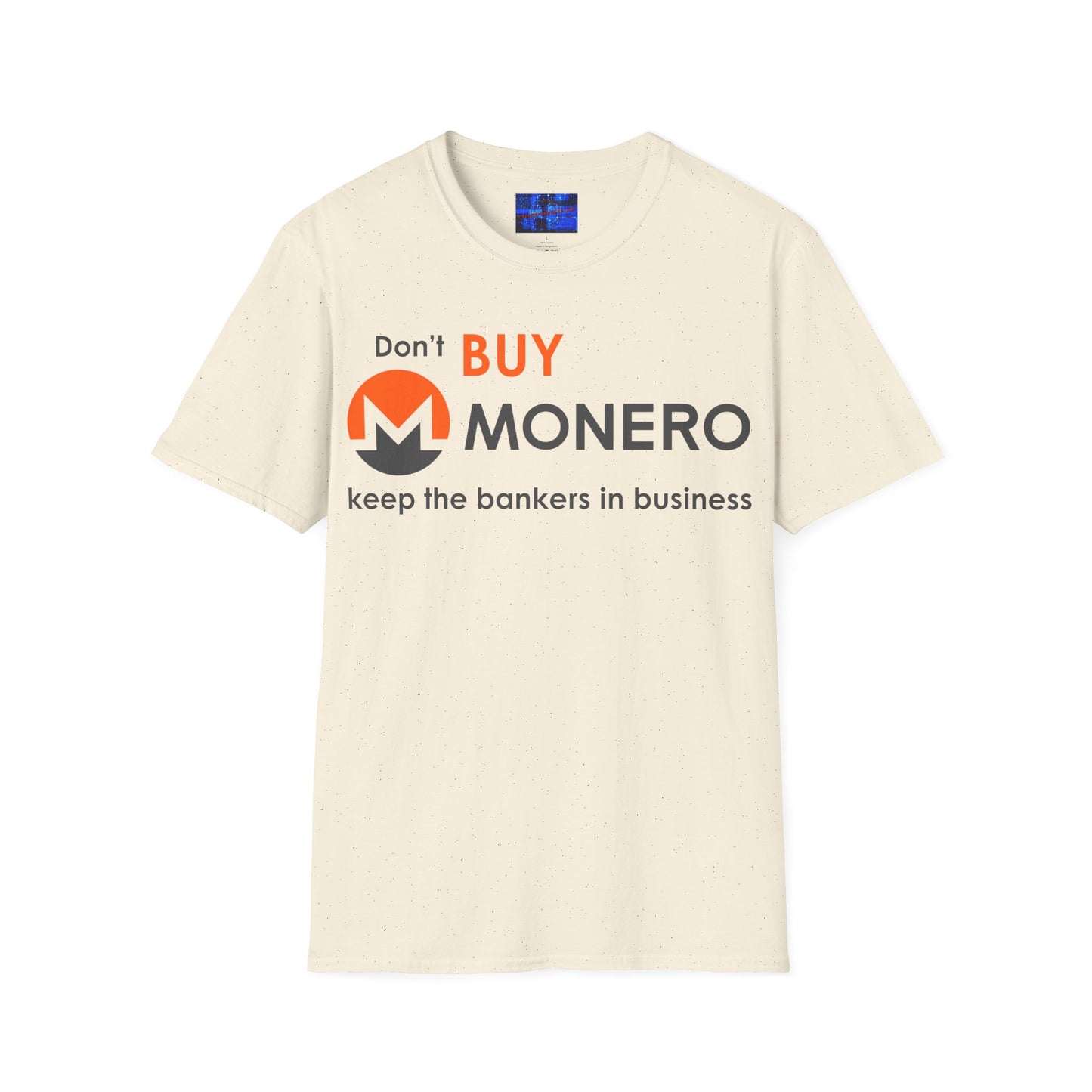 Don't buy Monero (XMR) Light colors Unisex T-Shirt by cypherpunkgear.com