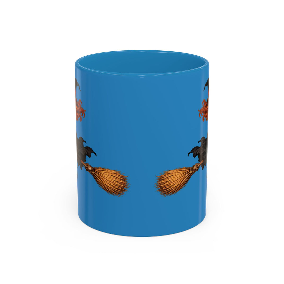 Hazel Hex Blue Accent Mug by CreepyCrafts.boo