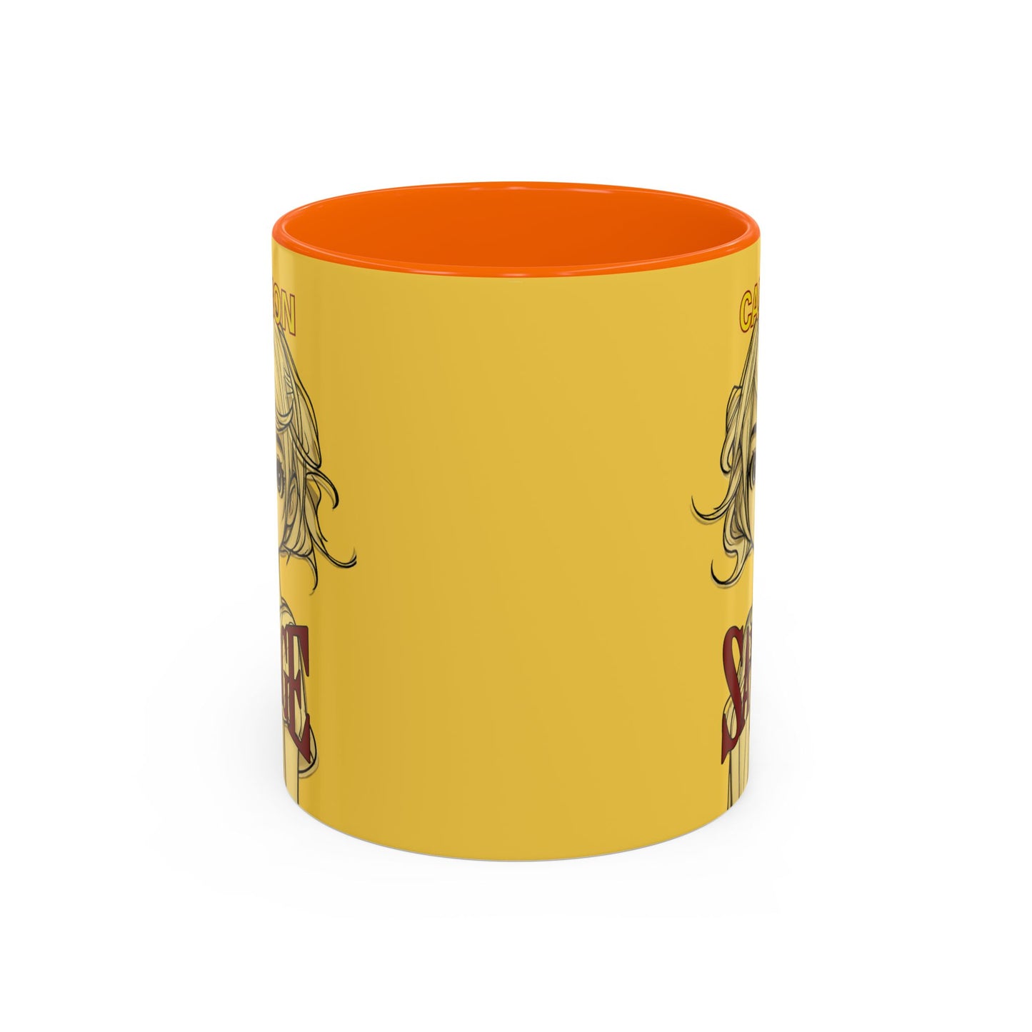 Caution, Savage Yellow Accent Mug by cypherpunkgear.com