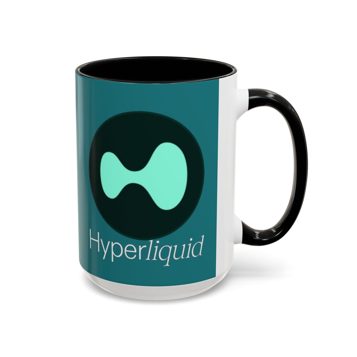 Hyperliquid White font Hyperliquid Accent Mug by cypherpunkgear.com
