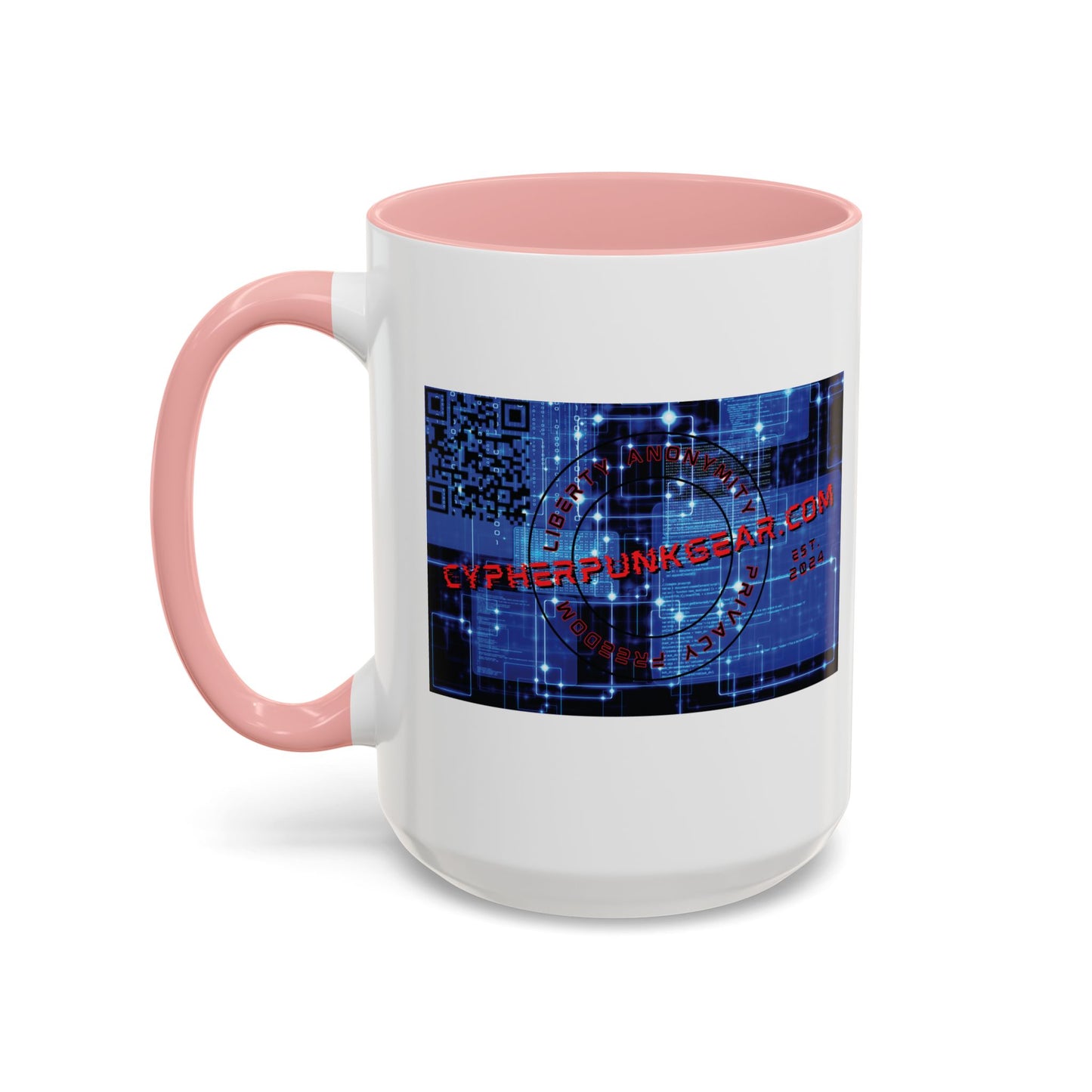Cypherpunkgear.com logo Accent Mug by cypherpunkgear.com