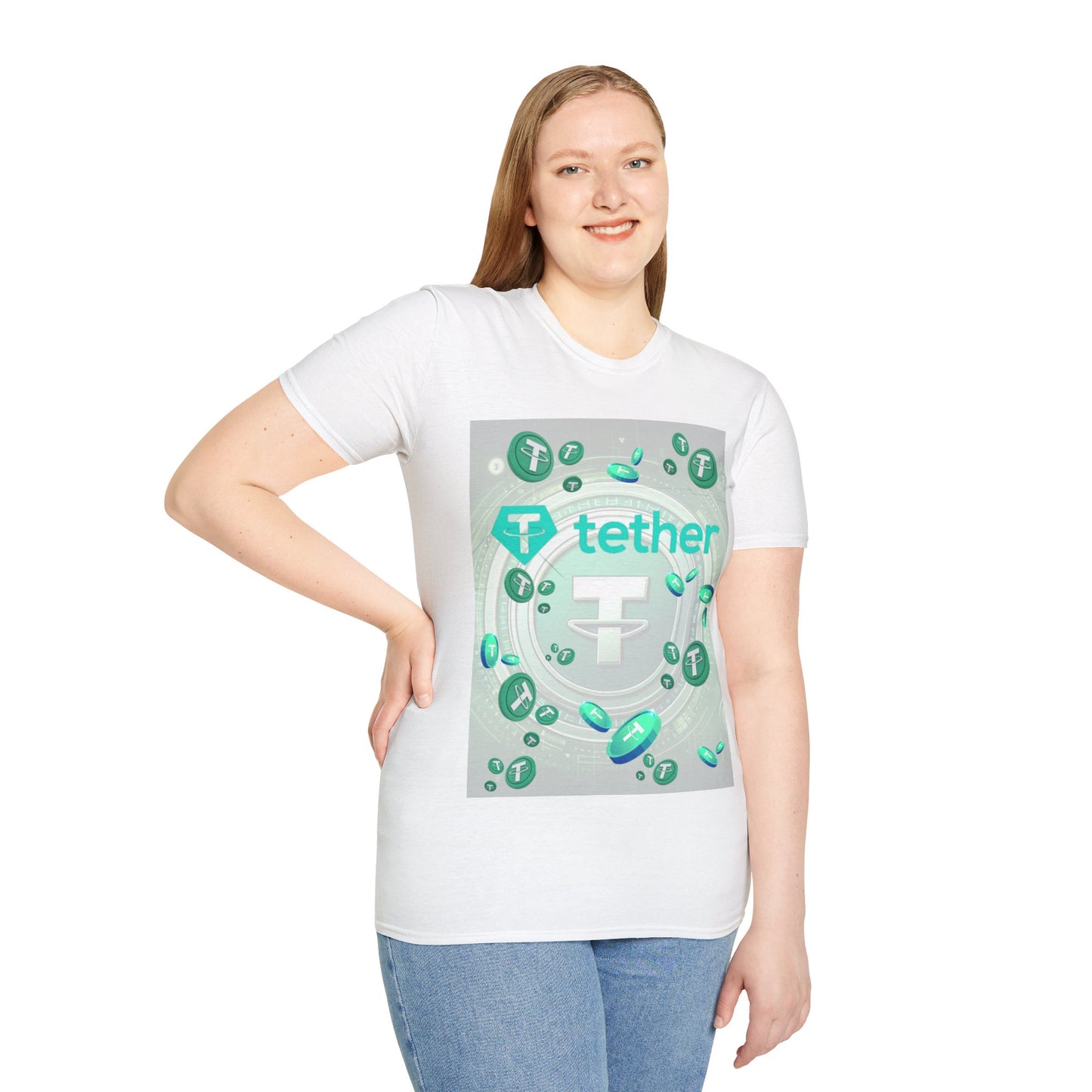 Tether Light colors Unisex T-Shirt by cypherpunkgear.com