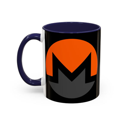 Monero (XMR) Black Accent Mug by cypherpunkgear.com