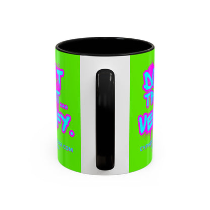 Don't Trust...Verify. Green Accent Mug by cypherpunkgear.com