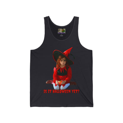 Is it Halloween yet? Unisex Jersey Tank Top by CreepyCrafts.boo