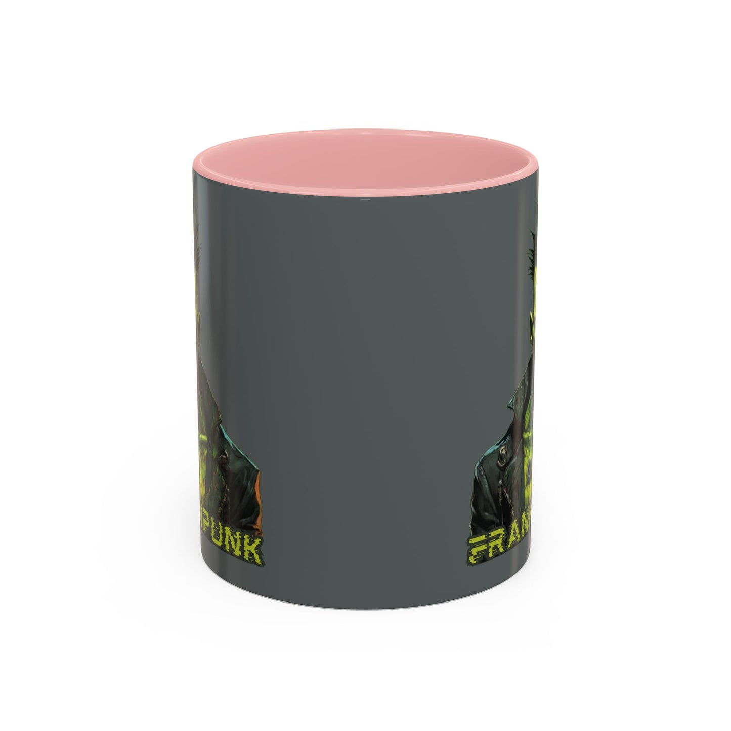 Frankenpunk Grey Accent Mug by CreepyCrafts.boo