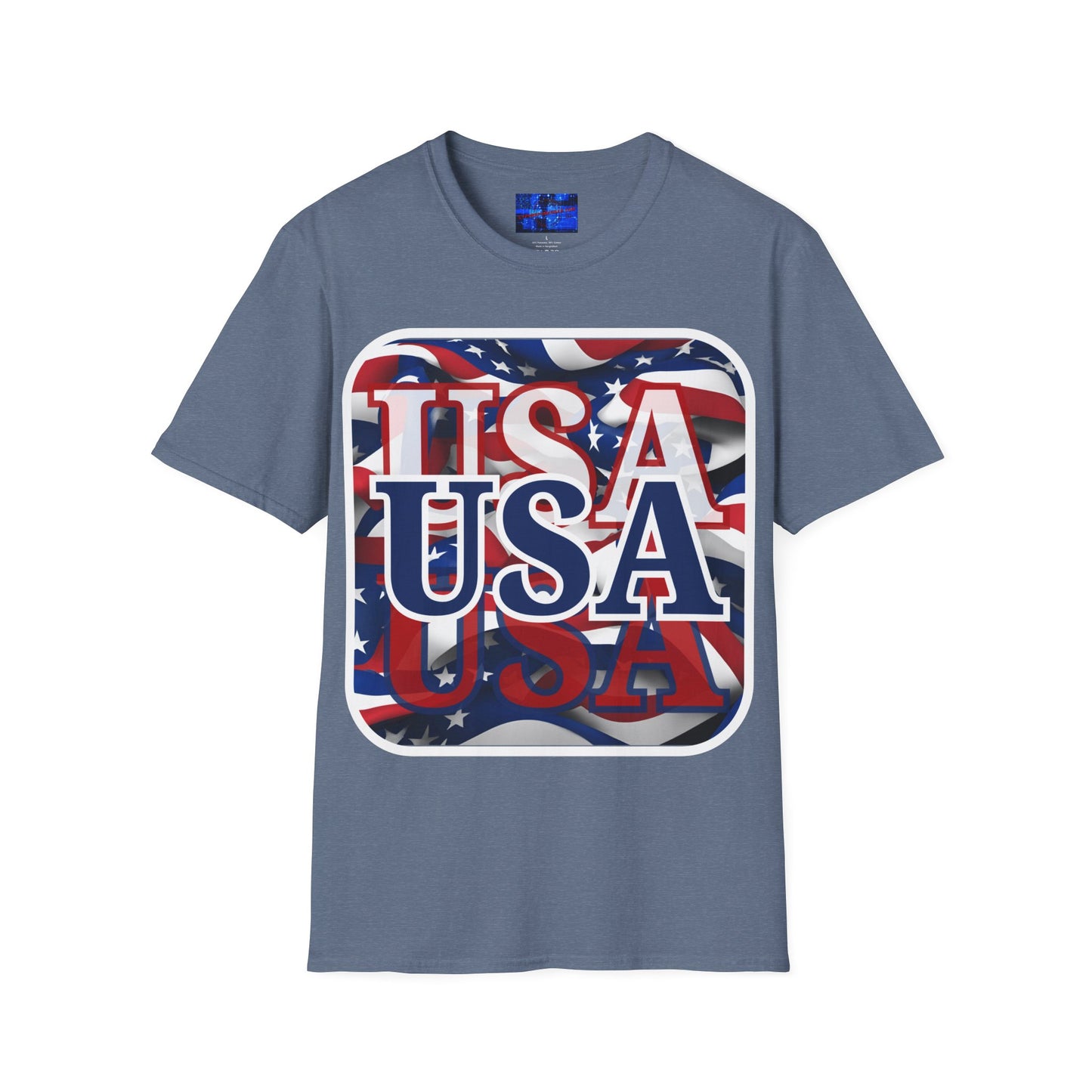 Red White and BLUE USA Patriot Dark colors Unisex T-Shirt by cypherpunkgear.com