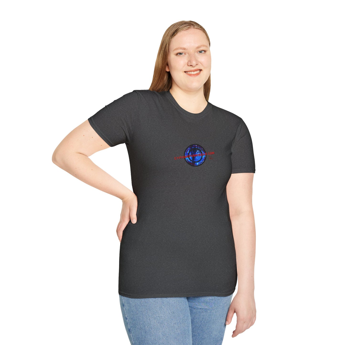 2-sided, cypherpunkgear.com Logo Dark colors Unisex T-Shirt by cypherpunkgear.com
