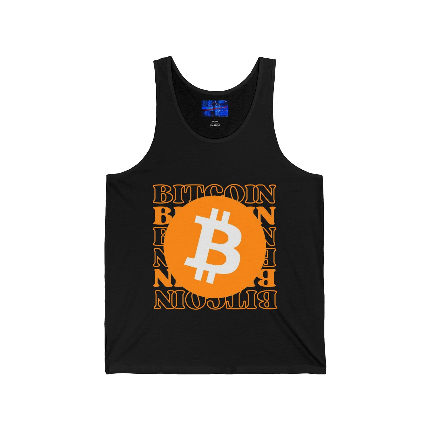 Bitcoin Bitcoin Bitcoin (BTC) Unisex Jersey Tank Top by cypherpunkgear.com