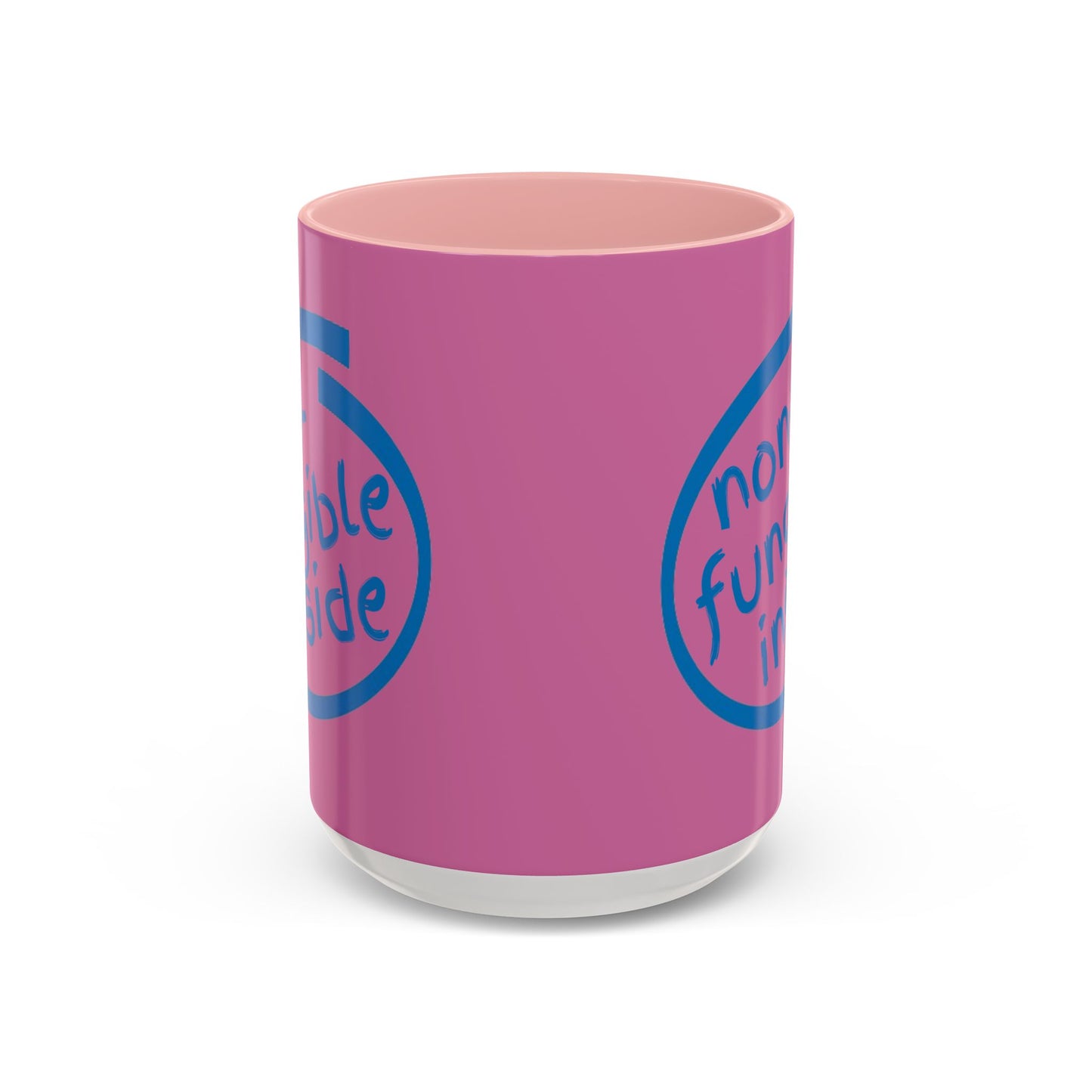 Non-Fungible Inside Pink Accent Mug by cypherpunkgear.com