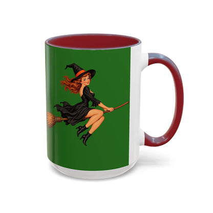 Hazel Hex Green Accent Mug by CreepyCrafts.boo