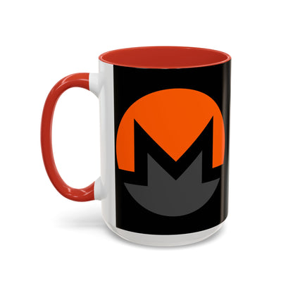 Monero (XMR) Black Accent Mug by cypherpunkgear.com