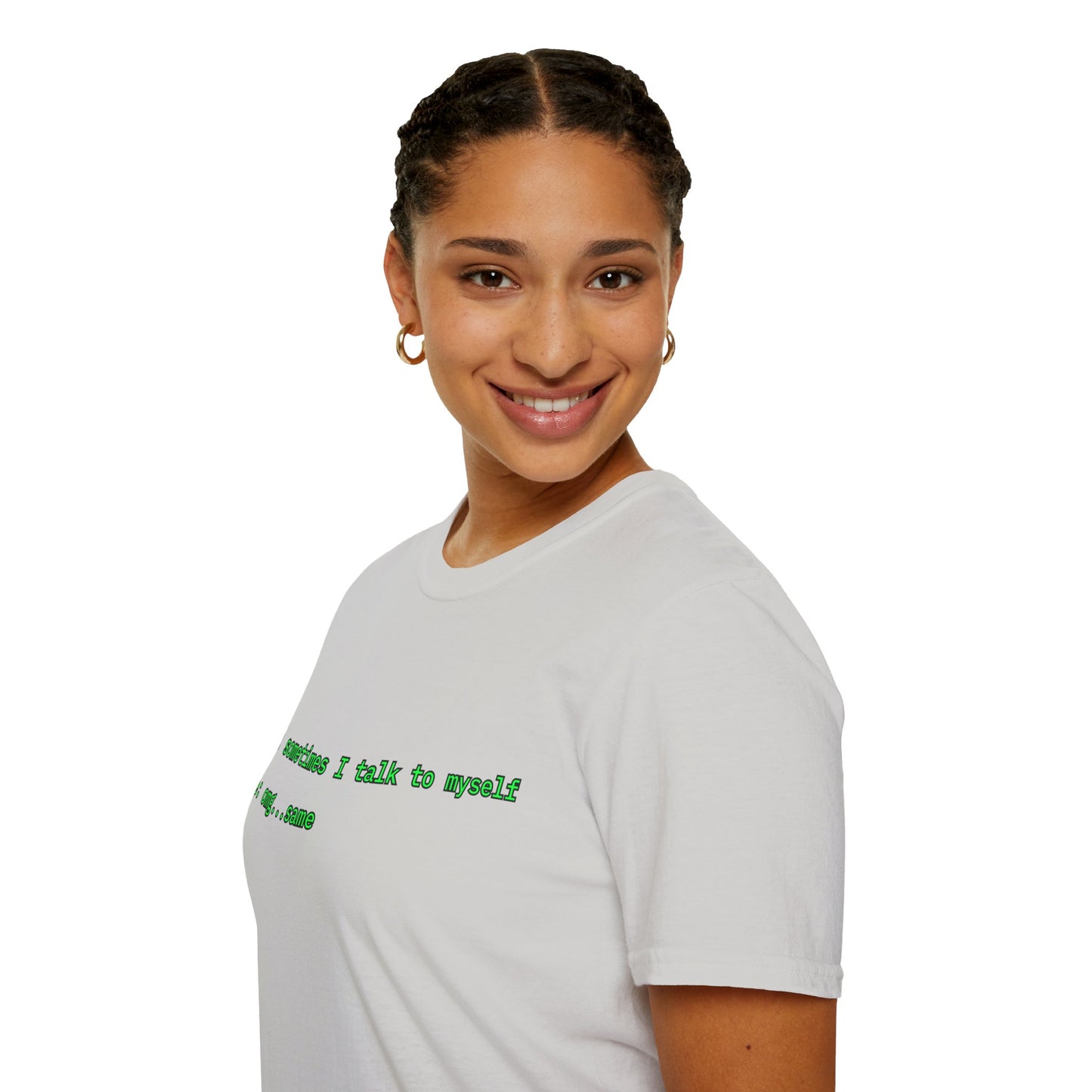 Sometimes I talk to myself - me: omg...same Light colors Unisex T-Shirt by cypherpunkgear.com
