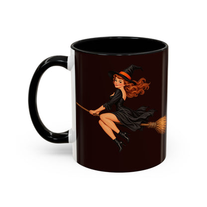 Hazel Hex Brown Accent Mug by CreepyCrafts.boo