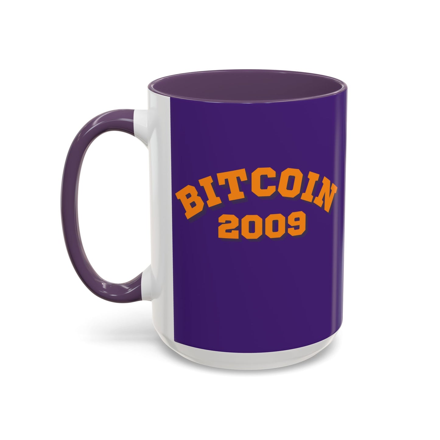Bitcoin 2009 Dark Purple Accent Mug by cypherpunkgear.com