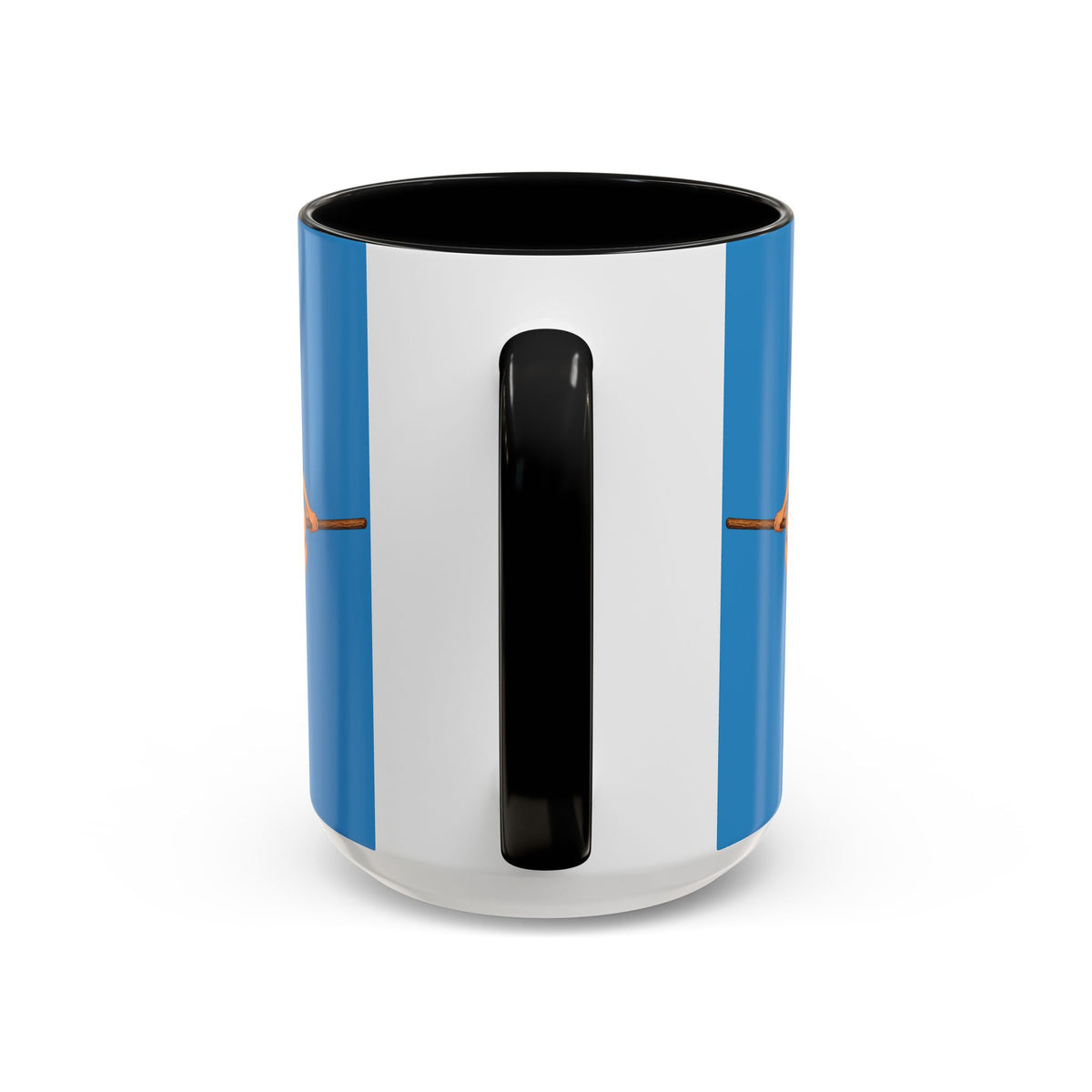Hazel Hex Blue Accent Mug by CreepyCrafts.boo