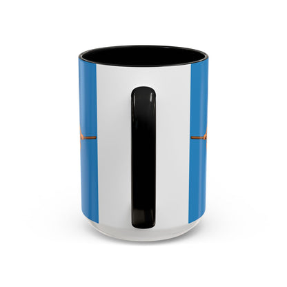 Hazel Hex Blue Accent Mug by CreepyCrafts.boo
