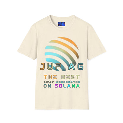 Jupiter (JUP) the best aggregator on Solana Light colors Unisex T-Shirt by cypherpunkgear.com