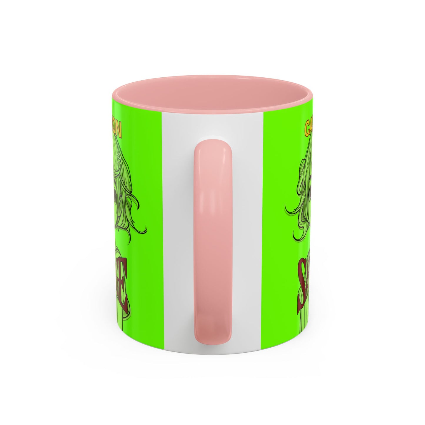 Caution, Savage Light Green Accent Mug by cypherpunkgear.com